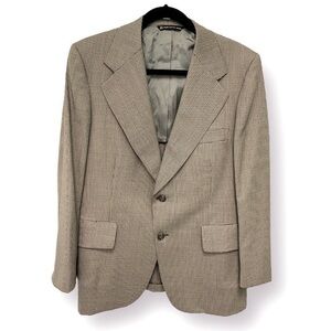 VINTAGE Hart Schaffner Marx Wool Houndstooth Blazer Size M